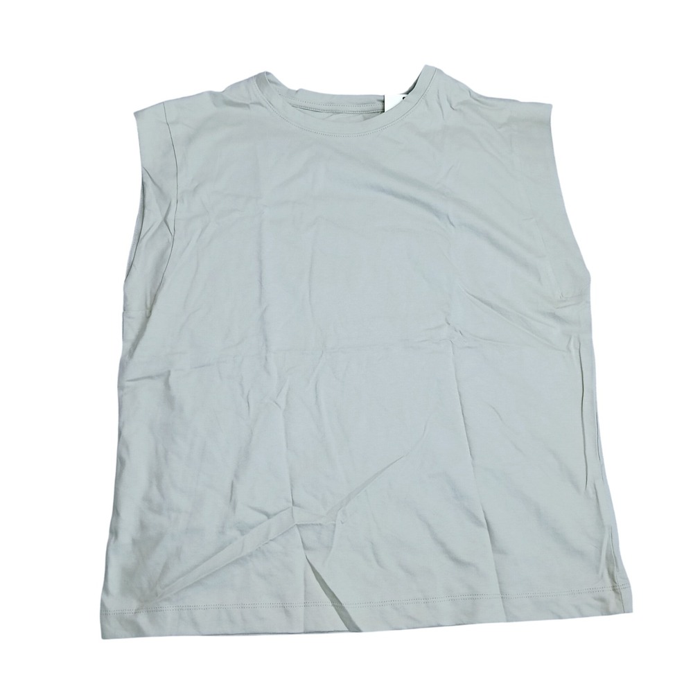A New Day Muscle Tank Top Womens Large Light Green NWT Structured Cotton Tee